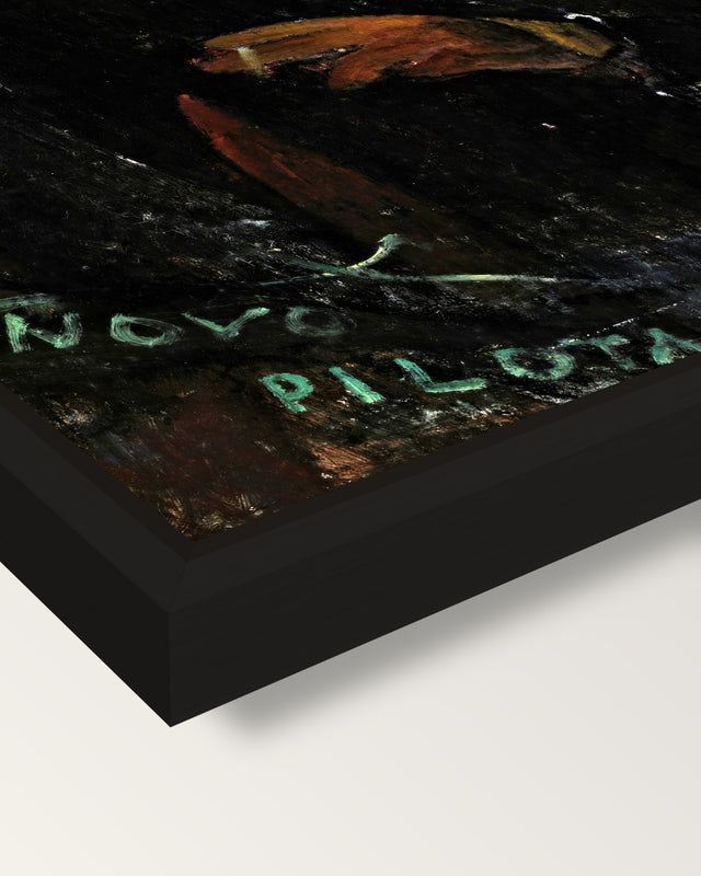 Paul Guillaume, Novo Pilota framed canvas, corner close-up: a black floating frame with a shadow gap round the canvas