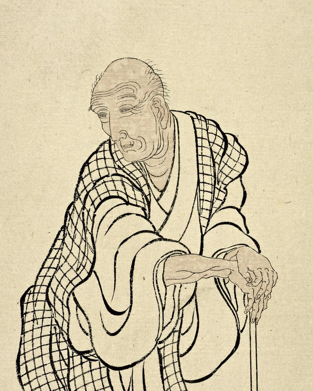 Hokusai as an Old Man, after a drawing attributed to Hokusai. Woodblock print, 1900. Freer Gallery of Art.