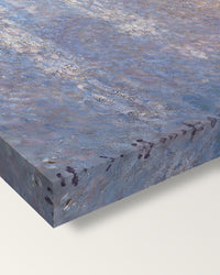 Rouen Cathedral, Morning by Claude Monet on stretched canvas, corner close-up: the painting mirror-wrapped round the sides