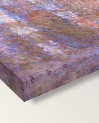 Rouen Cathedral, Façade by Claude Monet on stretched canvas, corner close-up: the painting mirror-wrapped round the sides