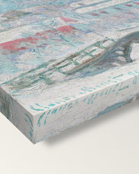 Sandvika, Norway by Claude Monet on stretched canvas, corner close-up: the painting mirror-wrapped round the sides