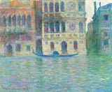 Venice, Palazzo Dario by Claude Monet: an ornate pink and cream palace façade above blue-green water with a gondola