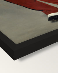 The Fifer by Édouard Manet framed print, corner close-up: black moulding, mitred, the print set just below its edge