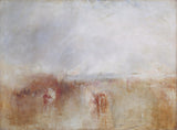 The Disembarkation of Louis-Philippe by J. M. W. Turner: crowds and boats dissolving into a golden haze by the water