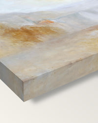 Ponte delle Torri, Spoleto by Turner on stretched canvas, corner close-up: the painting mirror-wrapped round the sides