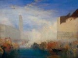 Venice, the Piazzetta by J. M. W. Turner: crowds and boats before the Doge’s Palace under a bright blue sky
