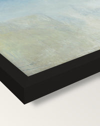 Venice with the Salute by Turner framed print, corner close-up: black moulding, mitred, the print set just below its edge
