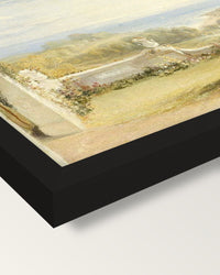 Terrace at Niton by J. M. W. Turner framed print, corner close-up: black moulding, mitred, the print set just below its edge