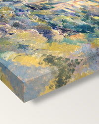Domaine Saint-Joseph by Paul Cézanne on stretched canvas, corner close-up: the painting mirror-wrapped round the sides