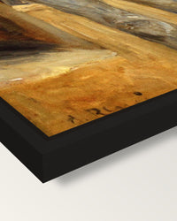 Charles Le Cœur by Renoir framed canvas, corner close-up: a black floating frame with a shadow gap round the canvas