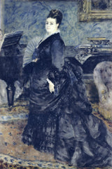 Madame Georges Hartmann by Renoir: a full-length woman in a long black dress standing in an elegant room