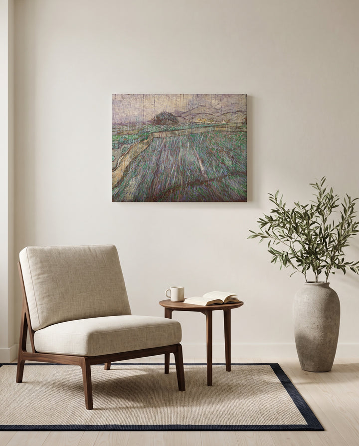 Van Gogh Rain: Canvas & Framed Print – Decorify