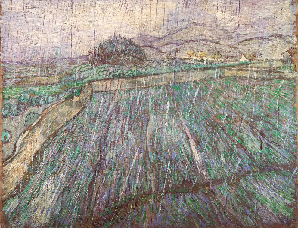 Van Gogh Rain: Canvas & Framed Print – Decorify