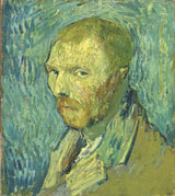 Self-Portrait by Vincent van Gogh, Oslo, 1889: the artist looking sideways, in greens and ochres with thick strokes