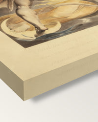 The Great Red Dragon by William Blake on stretched canvas, corner close-up: the painting mirror-wrapped round the sides
